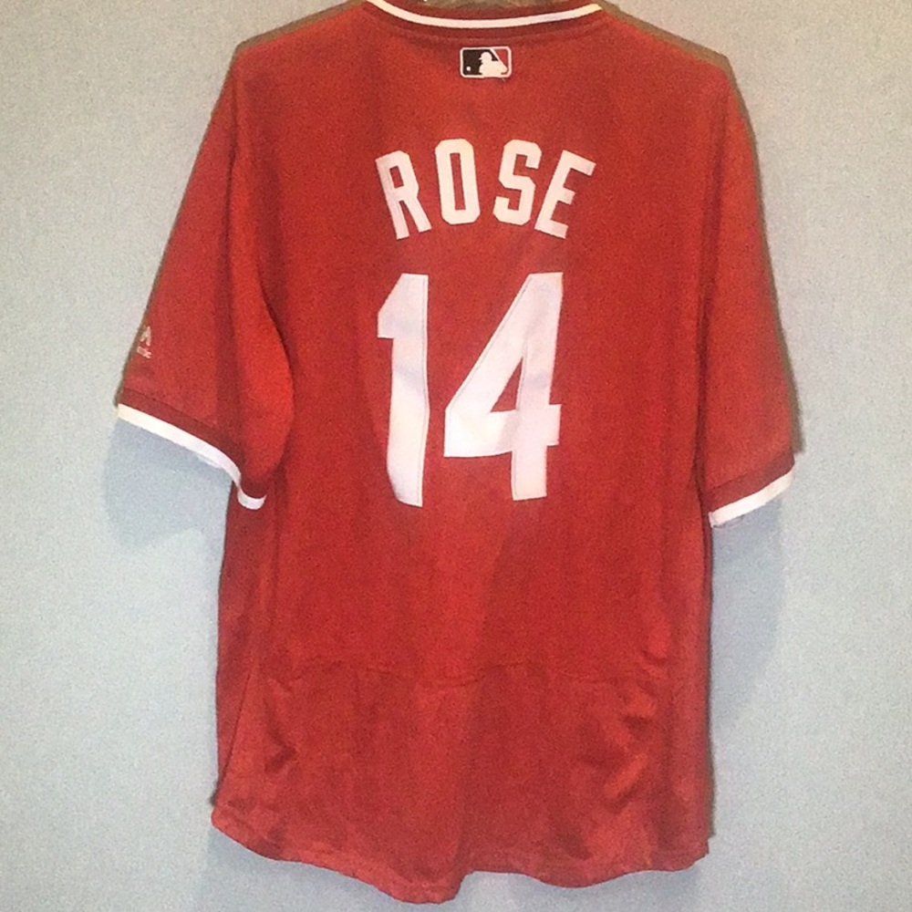 Majestic Pete Rose Cincinnati Reds #14 jersey MLB
